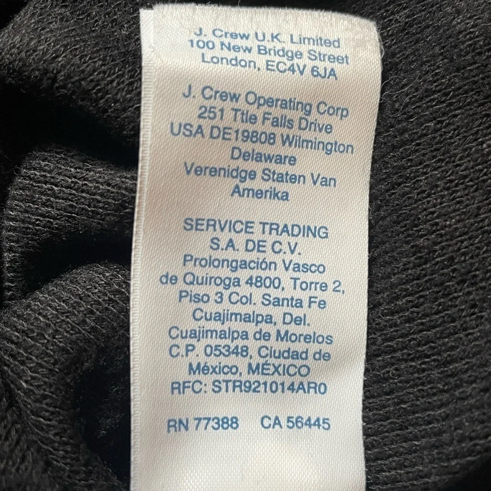 J Crew Vintage Fleece black turtleneck